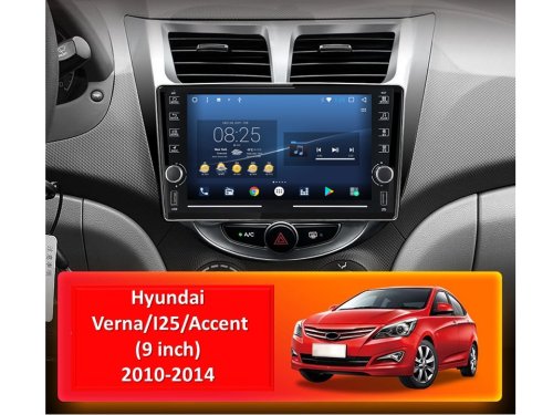 Штатна магнітола FORS.auto K200 для Hyundai Verna/I25/Accent (2+32Gb, 8") 2010-2014