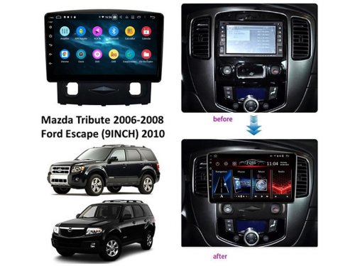 Штатная магнитола FORS.auto M100 для Mazda Tribute 2006-2008/Ford Escape (1+16Gb, 9") 2010+
