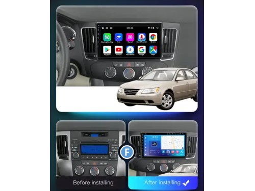 Штатная магнитола FORS.auto M150 для Hyundai Sonata/NF (2+32Gb, 9", Manual AC) 2008-2010