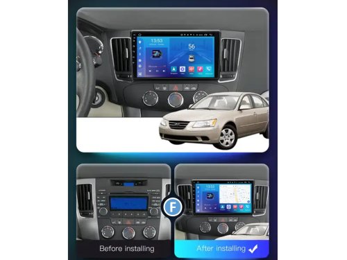 Штатная магнитола FORS.auto M100 для Hyundai Sonata/NF (1+16Gb, 9", Manual AC) 2008-2010