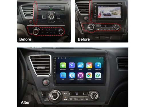 Штатна магнітола FORS.auto M150 для Honda Civic (2+32Gb, 9") 2013-2016