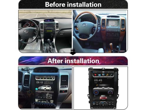 Штатная магнитола FORS.auto TESLA для Lexus GX470 (4+64Gb, 13.1") 2002-2009