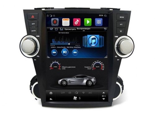 Штатна магнітола FORS.auto TESLA для Toyota Highlander (4+32Gb, 12.1") 2008-2014