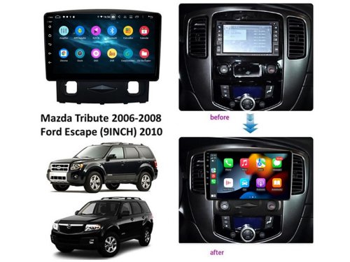Штатная магнитола FORS.auto M500 для Mazda Tribute 2006-2008/Ford Escape (4+64Gb, 9") 2010+