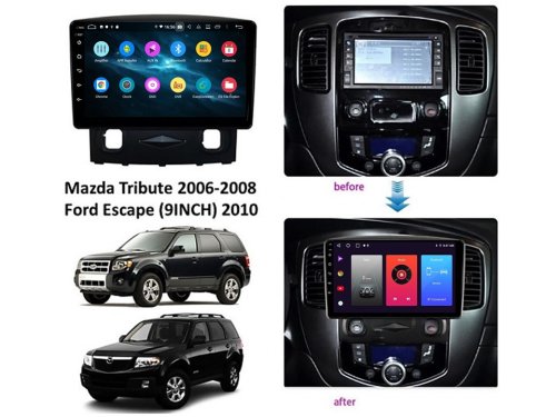 Штатная магнитола FORS.auto M600 для Mazda Tribute 2006-2008/Ford Escape (6+128Gb, 9") 2010+