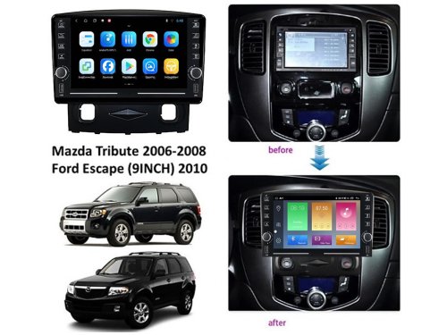 Штатная магнитола FORS.auto K100 для Mazda Tribute 2006-2008/Ford Escape (1+16Gb, 8") 2010+