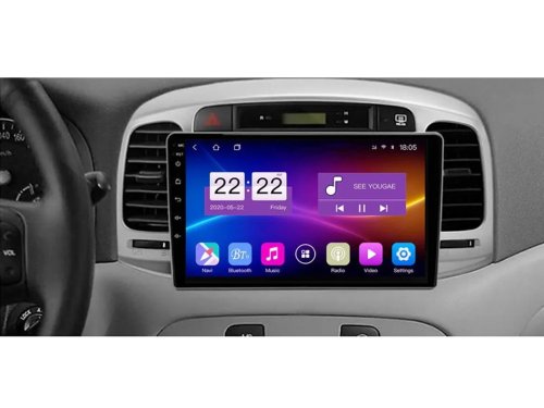 Штатна магнітола FORS.auto M500 для Hyundai Accent 2009-2012/Verna (4+64Gb, 9") 2008-2011