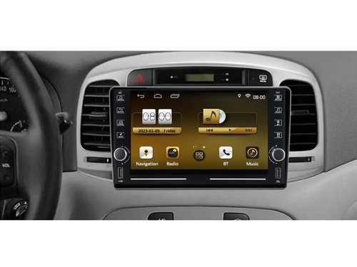 Штатная магнитола FORS.auto K100 для Hyundai Accent 2009-2012/Verna (1+16Gb, 8") 2008-2011