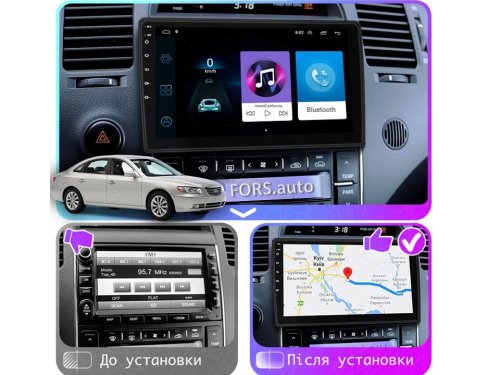Штатная магнитола FORS.auto M600 для Hyundai Azera/TG/AV (6+128Gb, 9") 2006-2011