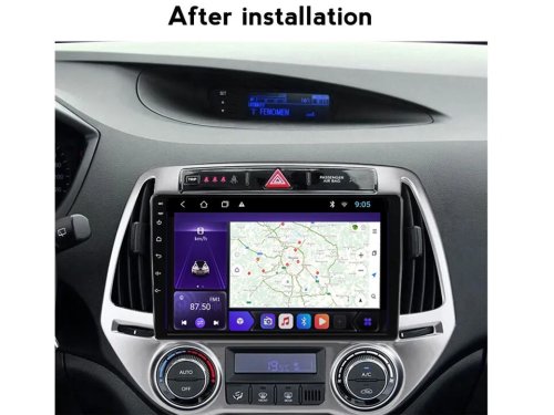 Штатная магнитола FORS.auto M400 для Hyundai I20 (4+64Gb, 9", Auto AC) 2012-2014