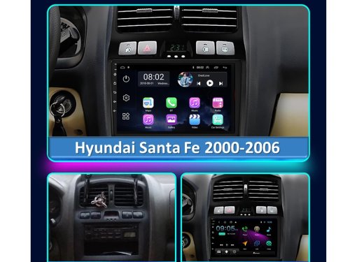 Штатная магнитола FORS.auto M500 для Hyundai Santa Fe (4+64Gb, 9") 2000-2006