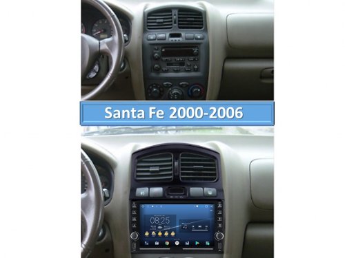 Штатная магнитола FORS.auto K400 для Hyundai Santa Fe (4+64Gb, 8") 2000-2006