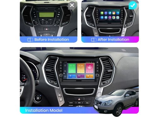 Штатная магнитола FORS.auto K400 для Hyundai Santa Fe/IX45 (4+64Gb, 8") 2012-2017