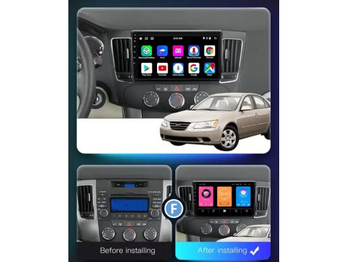 Штатная магнитола FORS.auto М300 для Hyundai Sonata/NF (3+32Gb, 9", Manual AC) 2008-2010