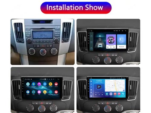 Штатная магнитола FORS.auto M400 для Hyundai Sonata/NF (4+64Gb, 9", Manual AC) 2008-2010