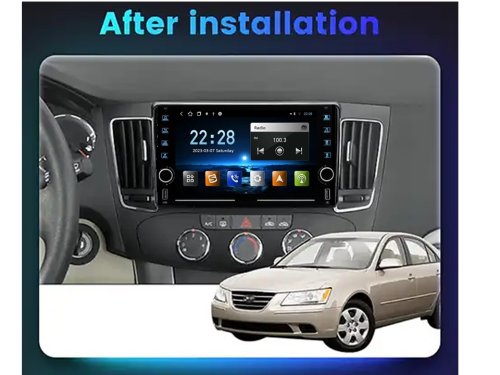 Штатная магнитола FORS.auto K100 для Hyundai Sonata/NF (1+16Gb, 8", Manual AC) 2008-2010