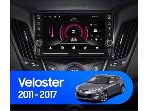 Штатная магнитола FORS.auto K100 для Hyundai Veloster (1+16Gb, 8") 2011-2017