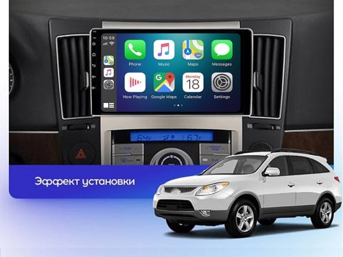 Штатная магнитола FORS.auto M500 для Hyundai Veracruz (4+64Gb, 9") 2006-2015