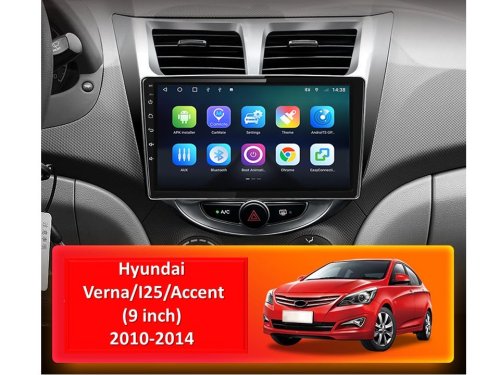 Штатна магнітола FORS.auto M400 для Hyundai Verna/I-25/Accent (4+64Gb, 9") 2010-2014