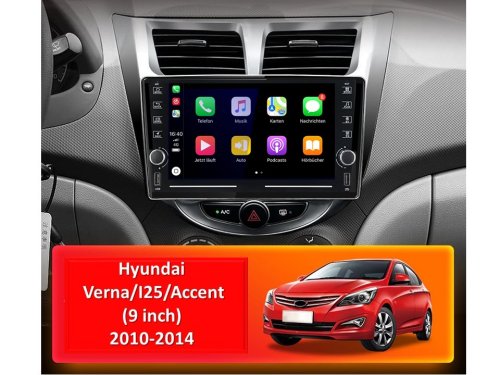 Штатная магнитола FORS.auto K400 для Hyundai Verna/I-25/Accent (4+64Gb, 8") 2010-2014