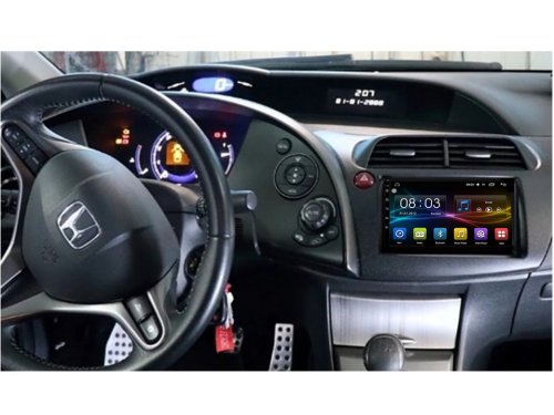 Штатная магнитола FORS.auto M500 для Honda Civic (4+64Gb, 9") 2005-2011