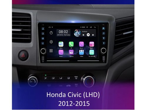 Штатна магнітола FORS.auto K400 для Honda Civic (4+64Gb, 8", LHD) 2012-2015