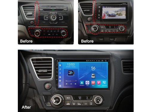 Штатна магнітола FORS.auto М300 для Honda Civic (3+32Gb, 9") 2013-2016