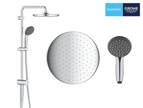 Душевая система Grohe QuickFix Vitalio Start System 250 Flex с термостатическим смесителем для ванны QuickFix Precision Feel