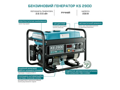 Бензиновый генератор Konner&Sohnen KS 2900
