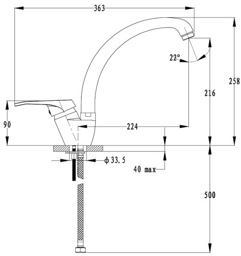 Смеситель для кухни Franke VEGA (115.0328.175)