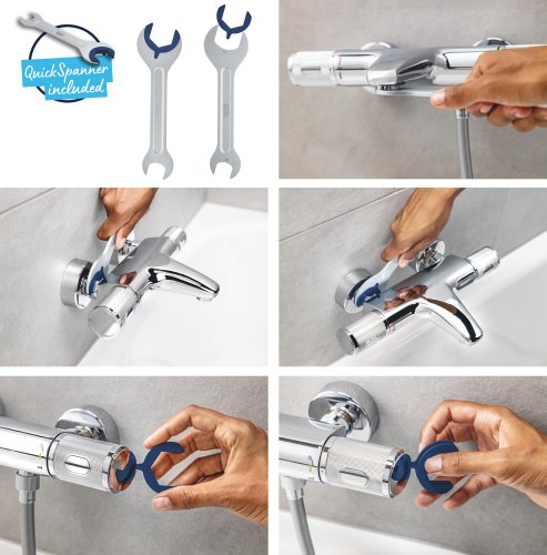 Душевая система с термостатом Grohe QuickFix Vitalio Comfort 250 (26696001)