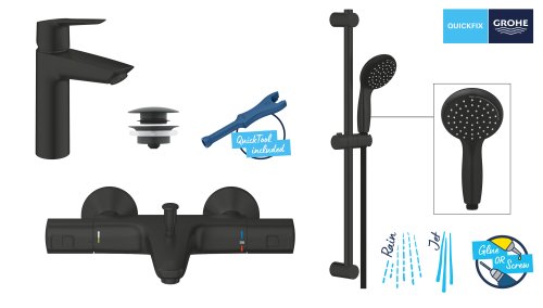 Набiр змiшувачiв QuickFix Start 3 в 1 для ванни (UA303304TM)