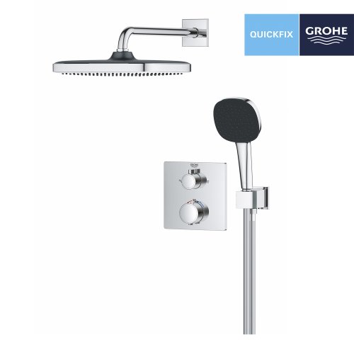 Душевая система скрытого монтажа термостатическая Grohe QuickFix Precision Grohtherm Cube 34882000