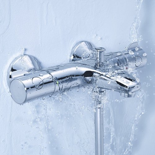 Смеситель для ванной Grohe Grohtherm 800 34567000 с душевым гарнитуром 27853001 (34567001)