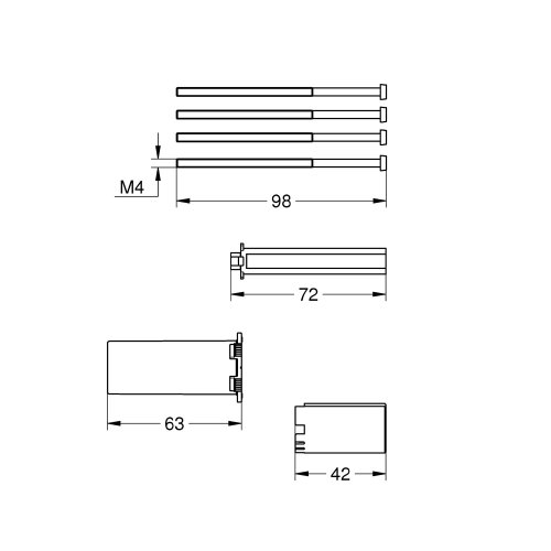 Универсальный набор удлинителей Grohe Rapido SmartBox 14048000