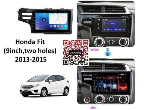 Штатная магнитола FORS.auto FS 4 MAX для Honda FIT (Two holes) 2013-2015