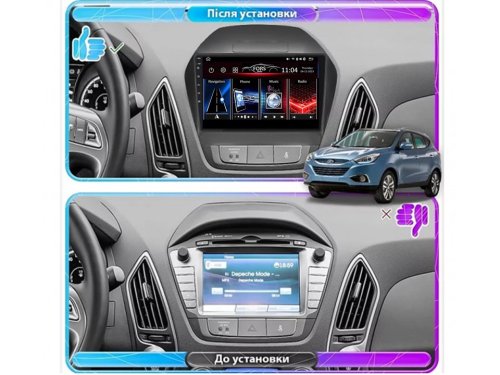 Штатная магнитола FORS.auto FS 4 PRO для Hyundai IX35 (4+64Gb, 9") 2010-2015