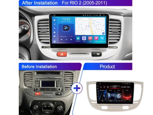 Штатная магнитола FORS.auto FS 4 PRO для Kia Rio (4+64Gb, 9") 2005-2011