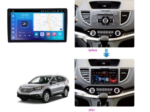 Штатная магнитола FORS.auto FS 6 MAX для Honda CRV (6+128Gb, 9") 2012-2017