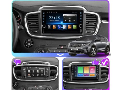 Штатная магнитола FORS.auto K100 для Kia Sorento (1+16Gb, 9") 2014+