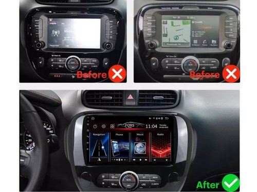 Штатная магнитола FORS.auto M300 для Kia Soul (3+32Gb, 9", Auto AC) 2014-2016