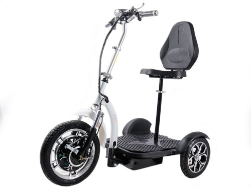 Электросамокат с сиденьем (сидение – спинка, передний амортизатор) (белый) T06-3 48V500W 12AH - SM