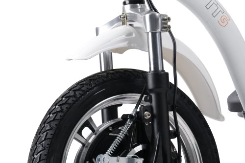 Электросамокат с сиденьем (сидение – спинка, передний амортизатор) (белый) T06-3 48V500W 12AH - SM