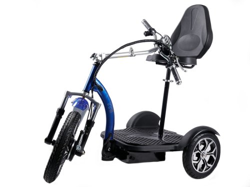 Электросамокат с сиденьем (сидение – спинка, передний амортизатор) (синий) T06-3 48V500W 12AH - SM