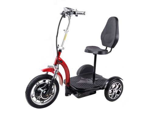 Электросамокат с сиденьем (сидение – спинка, передний амортизатор) (красный) T06-3 48V500W 12AH - SM