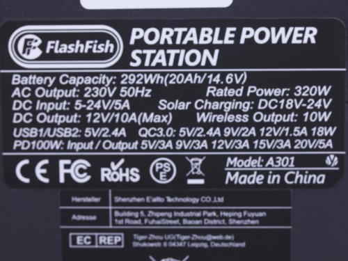 Портативная зарядная станция FlashFish (A301) 80000mAh 320W