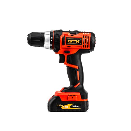 Дрель-шуруповерт акум. DS18/40P, 18В, 40Нм, 2шв+акум.2Ач-2шт, зарядное устройство