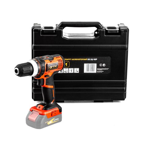 Дрель-шуруповерт акум. DS18/40P, 18В, 40Нм, 2шв, КАРКАСС (без АКБ и ЗУ)