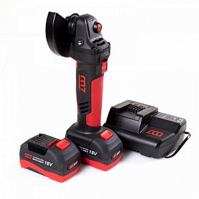 Кутова шліфмашина ак. 125мм DG-585502, 18В, 8000об/хв +акум.5Аг-2шт, зарядний пристрій, кейс