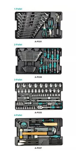 Набор инструментов 117ед пластик.ящик на колесах